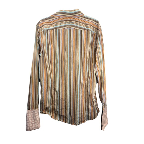 Banana Republic Striped Button Down Shirt Men's L Long Sleeve Collared Casual - Picture 2 of 8